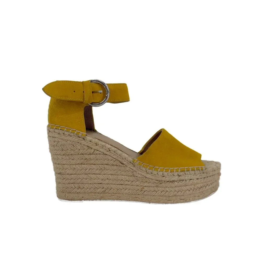 Marc Fisher LTD Aladia Espadrille Platform Wedge Sandals size 8.5 Suede Mlaidia7